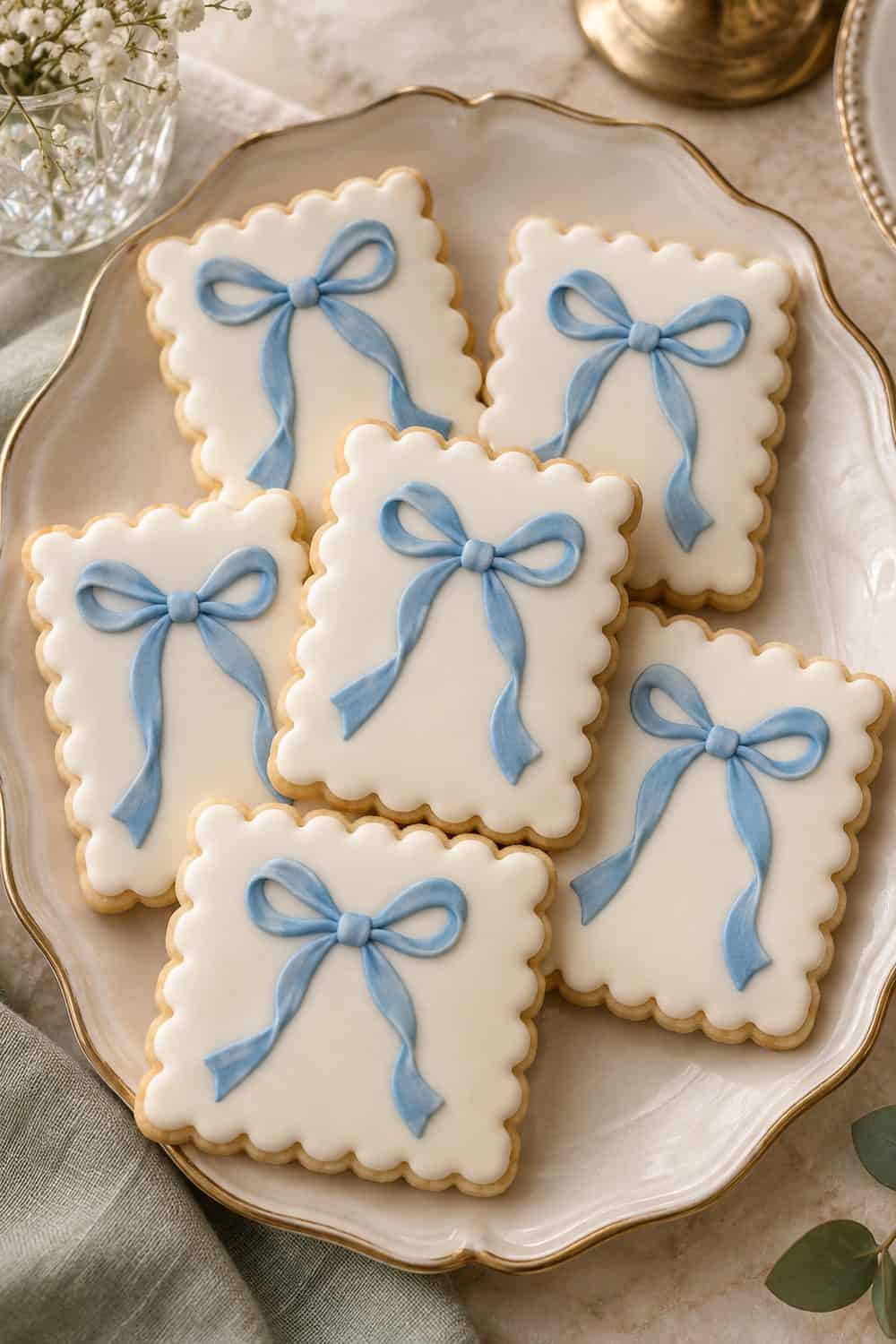 Blue Ribbon Plaque Cookies wedding inspiration