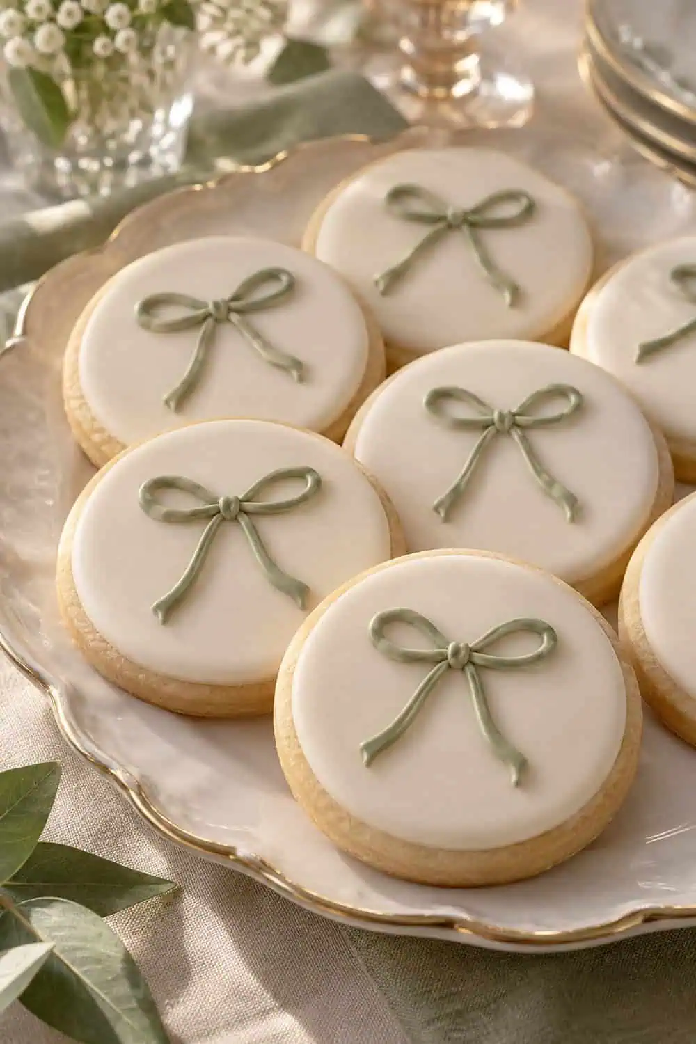 Buttercream Bow Cookies wedding inspiration