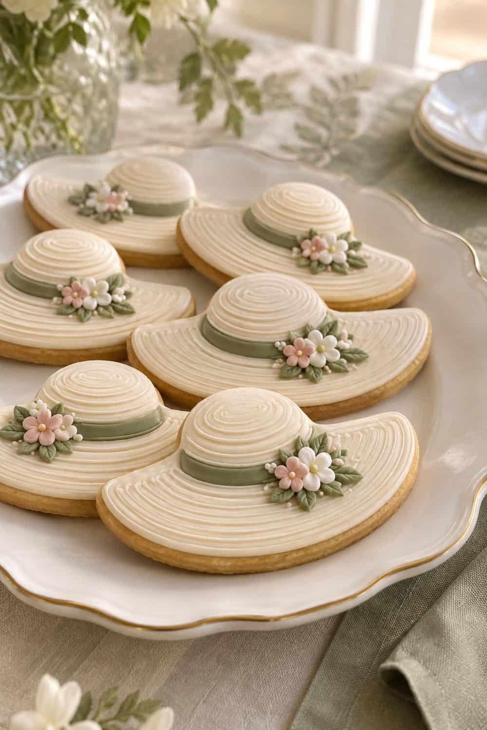 Garden Hat Cookies wedding inspiration