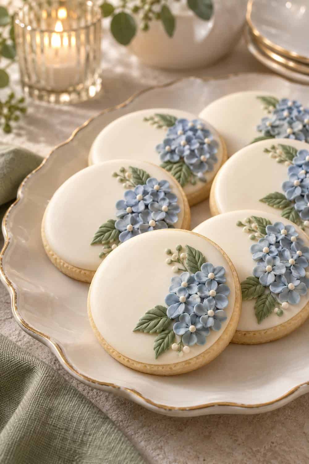 Hydrangea Cluster Cookies wedding inspiration