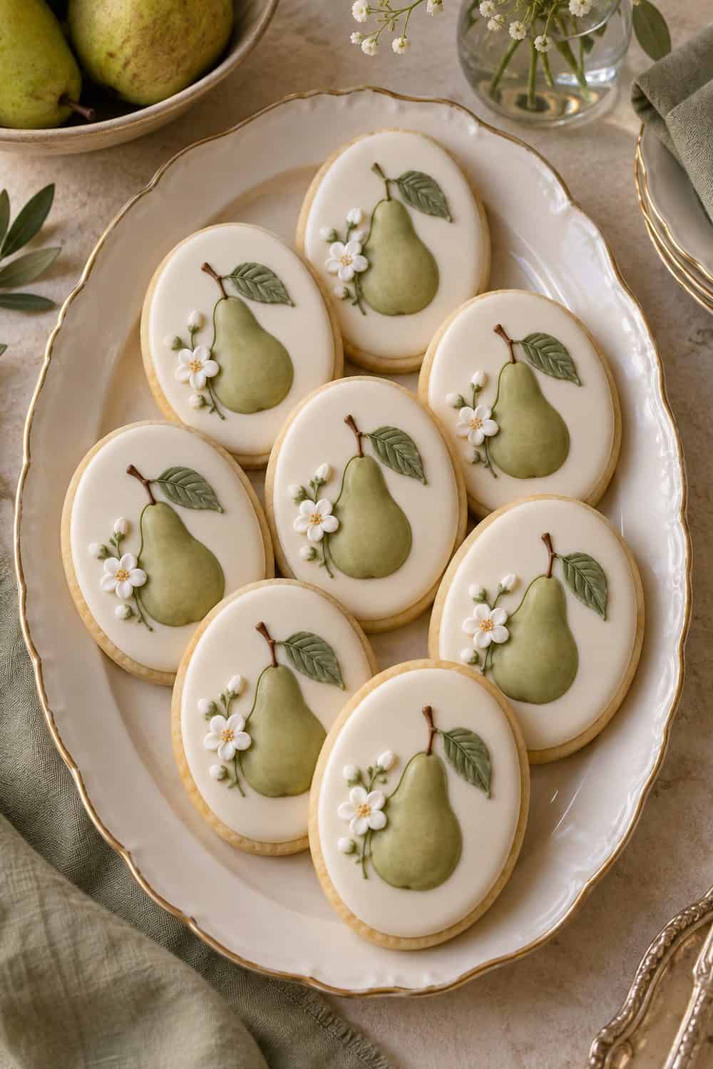 Pear and Blossom Cookies wedding inspiration