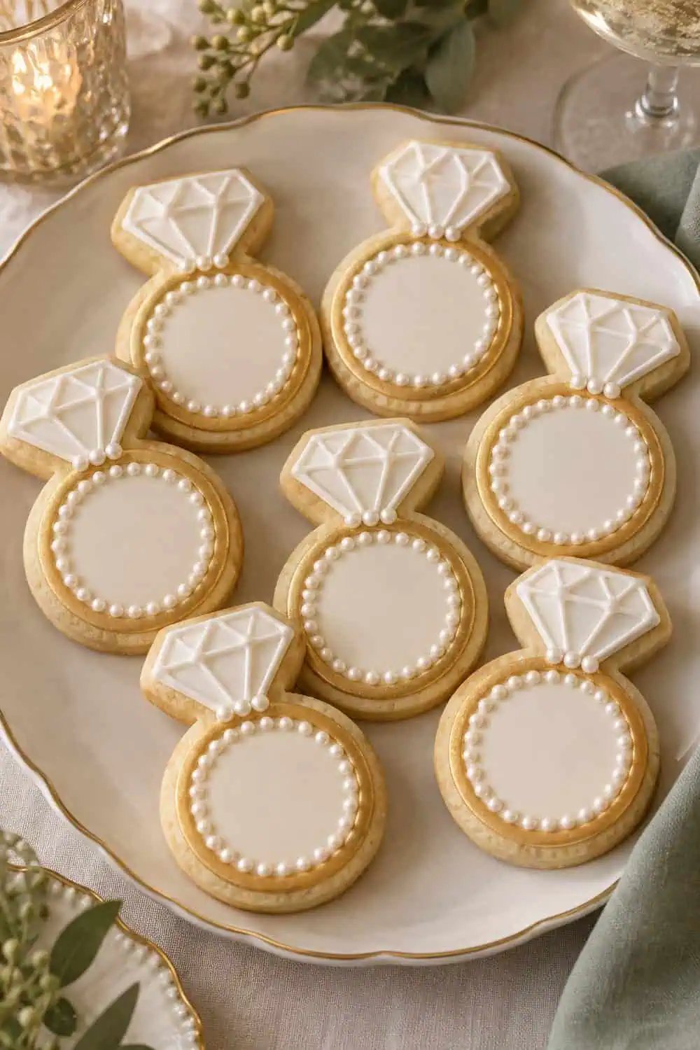Pearl Wedding Ring Cookies wedding inspiration