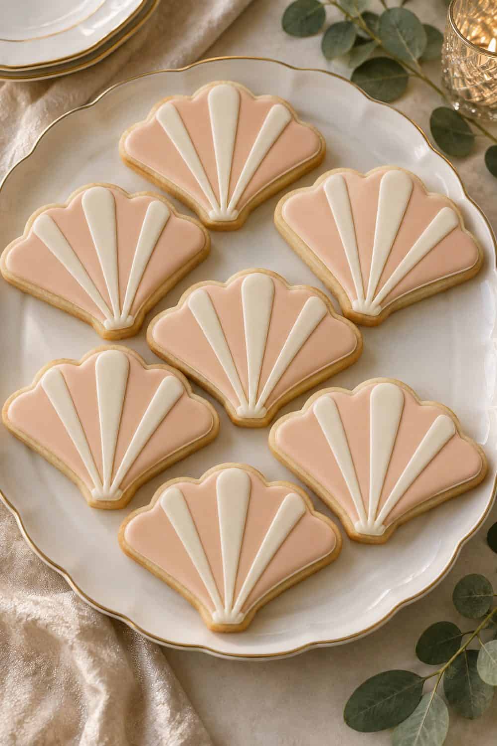 Scalloped Fan Cookies wedding inspiration