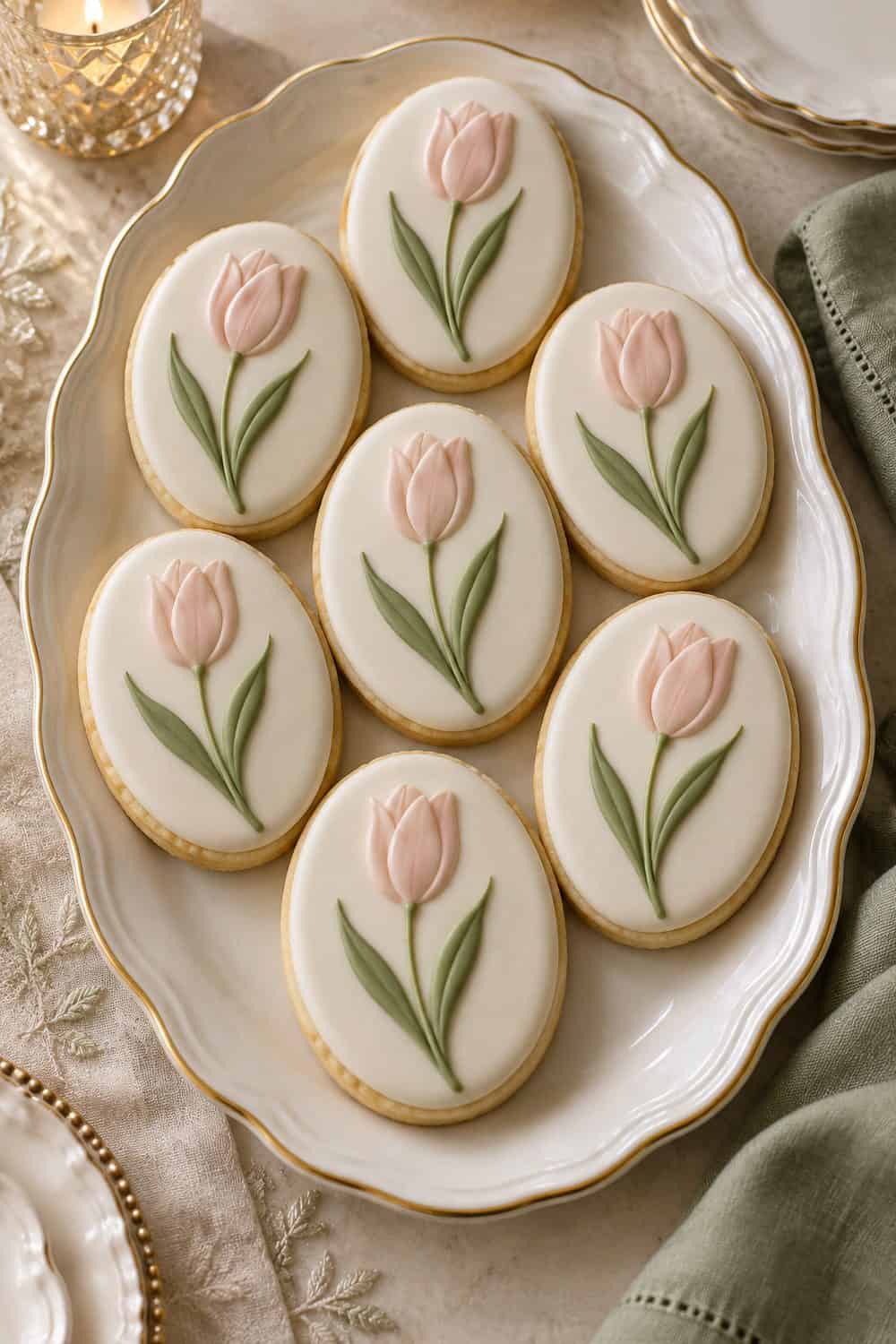Tulip Stem Cookies wedding inspiration