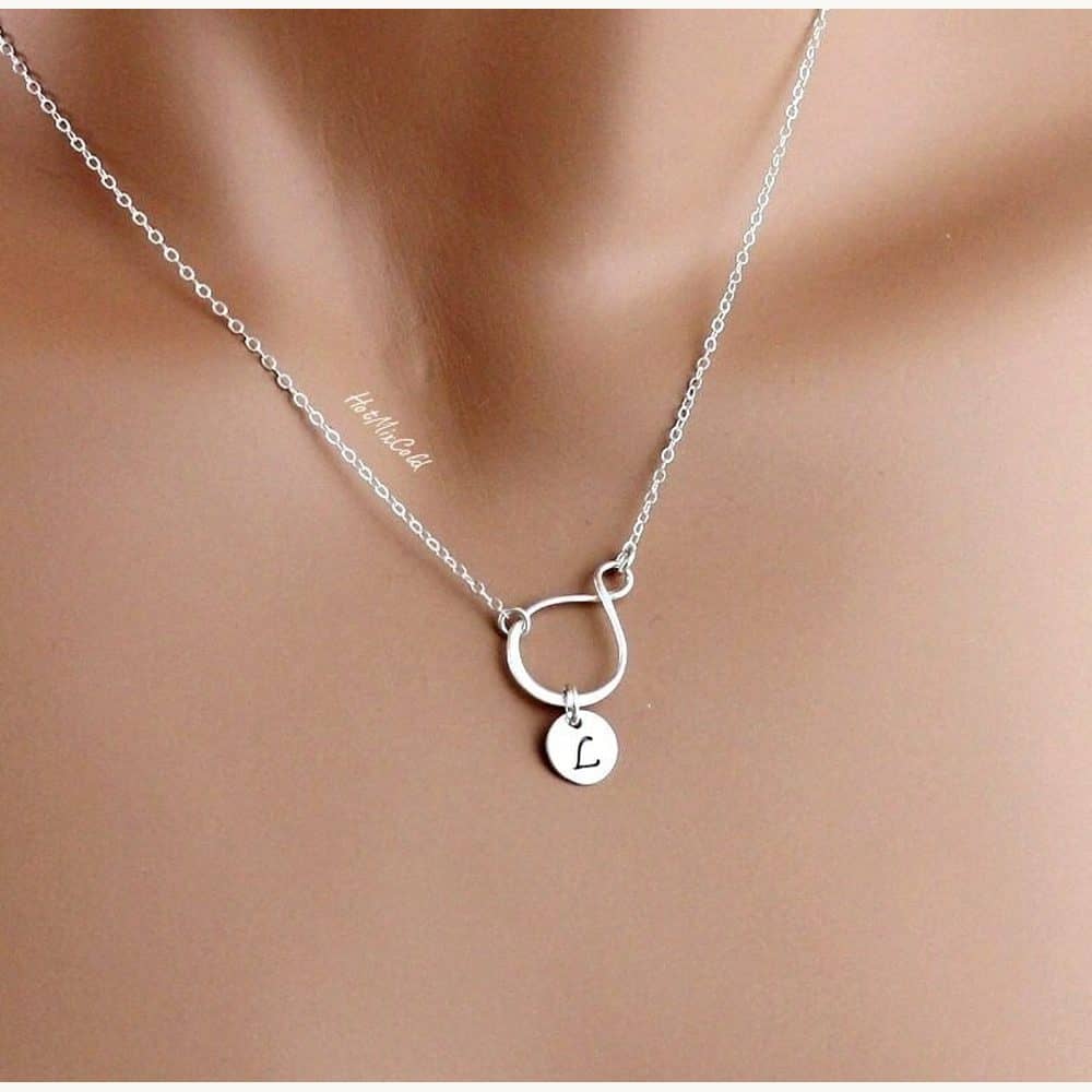 Circle-and-Initial Necklace