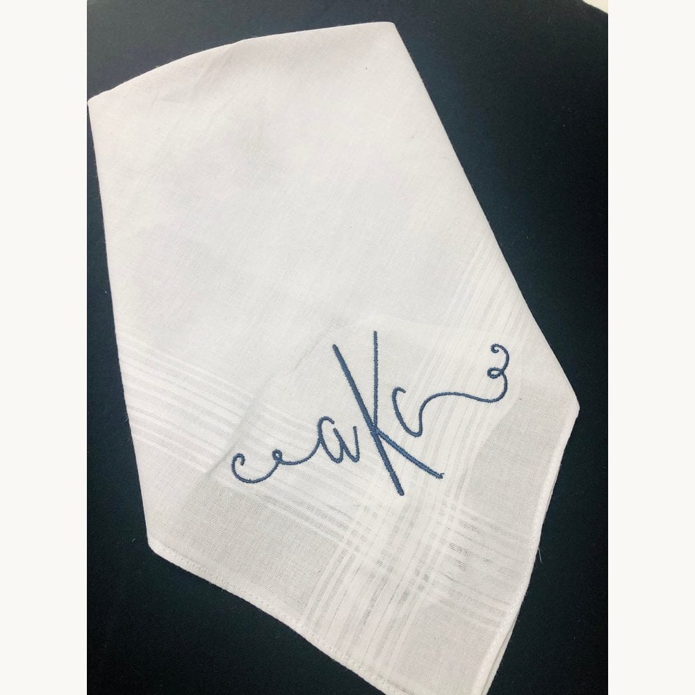 Embroidered Monogram Handkerchief