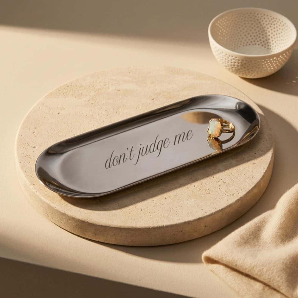 Engraved Stainless-Steel Trinket Tray
