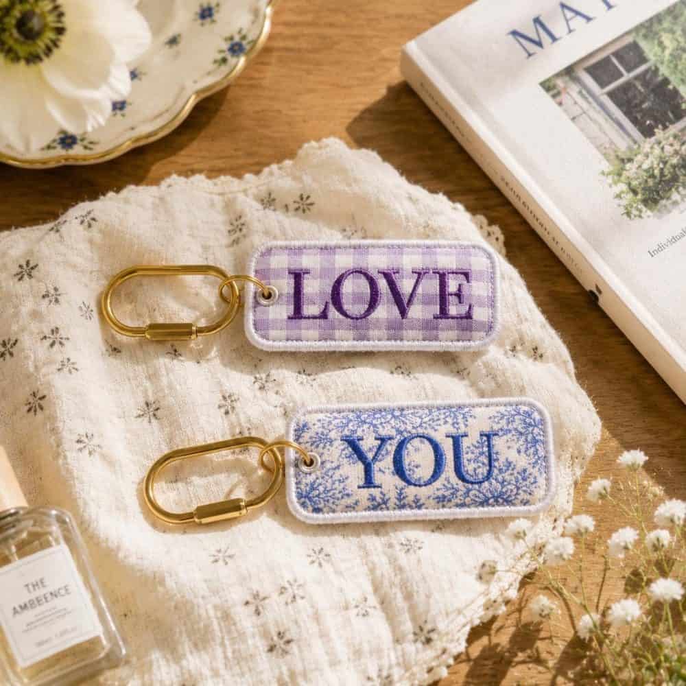 Monogrammed Fabric Bag Tag