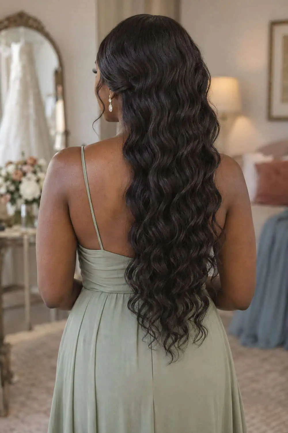 Long Mermaid Waves with Flat Crown wedding inspiration
