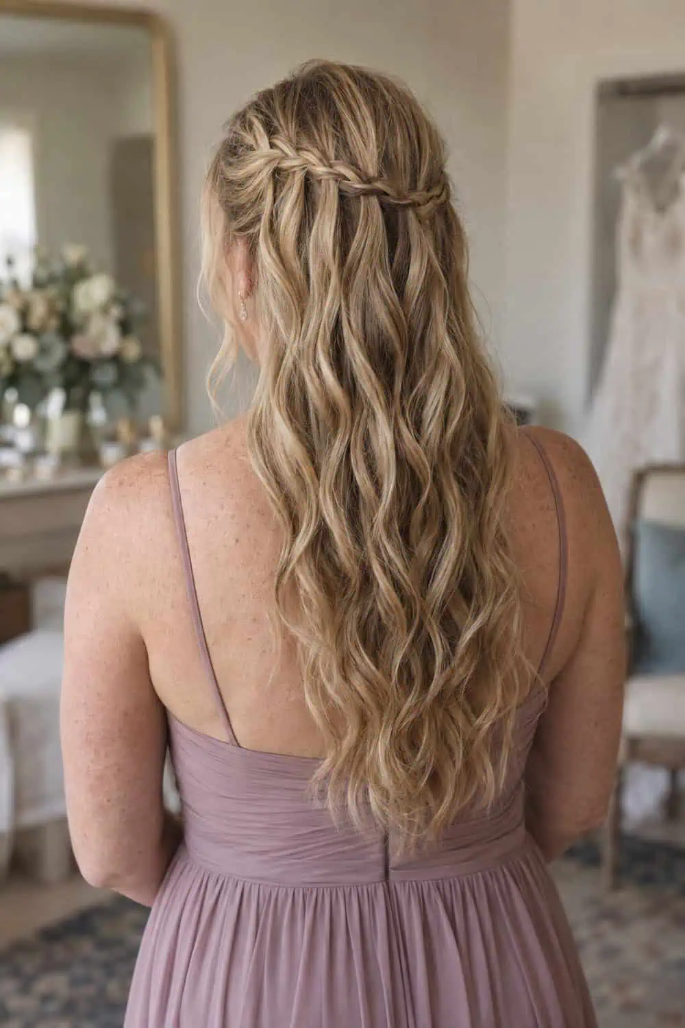 Waterfall Braid with Waves wedding inspiration
