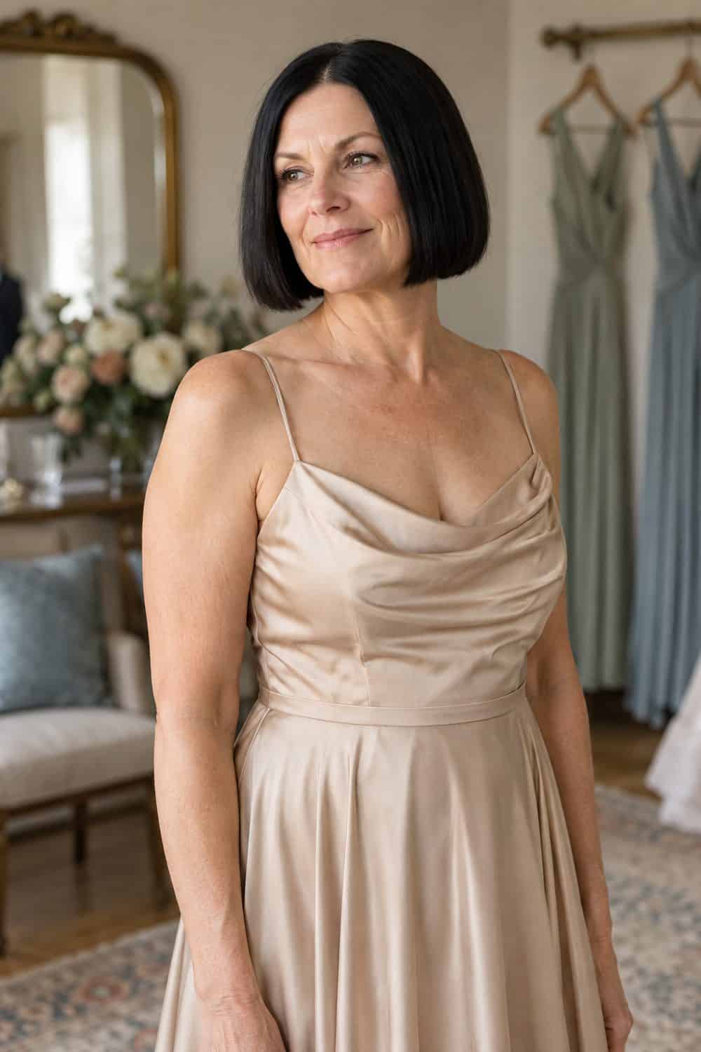 Blunt Chin-Length Bob wedding inspiration