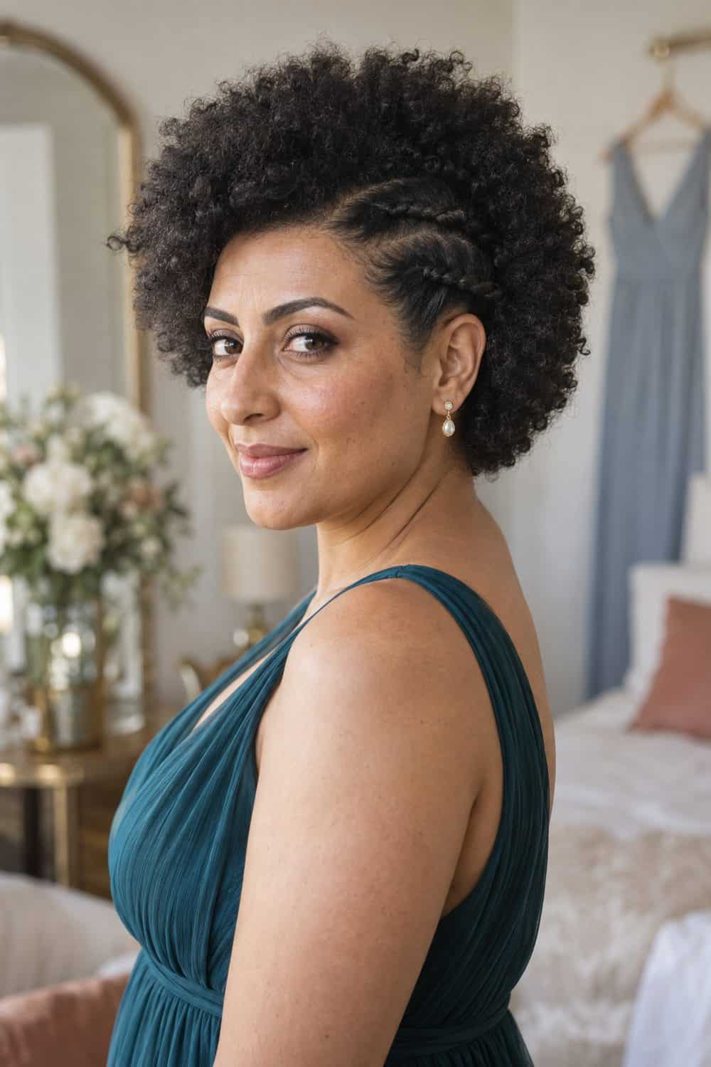 Short Afro with a Side Detail wedding inspiration