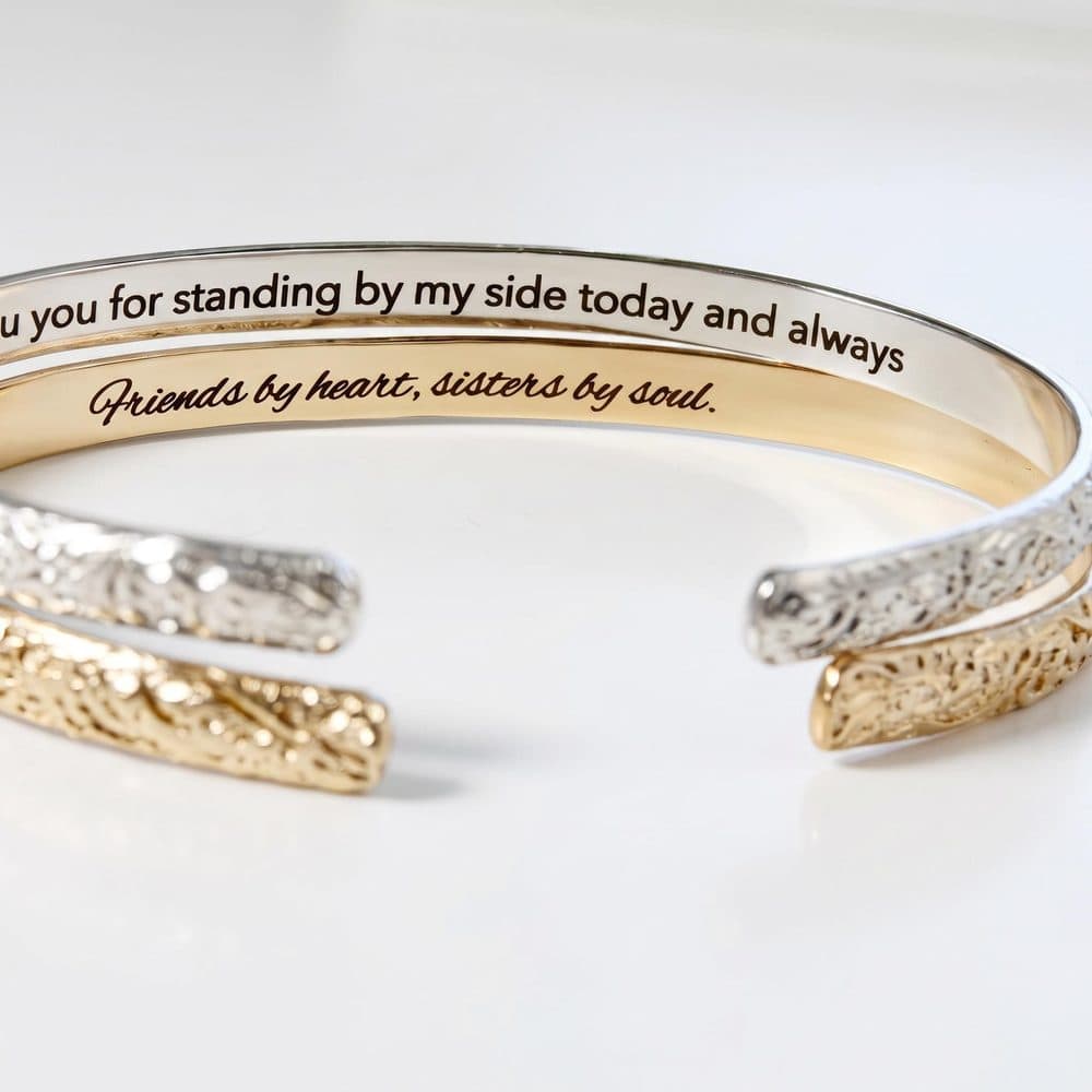 Engraved Floral Open Bangle