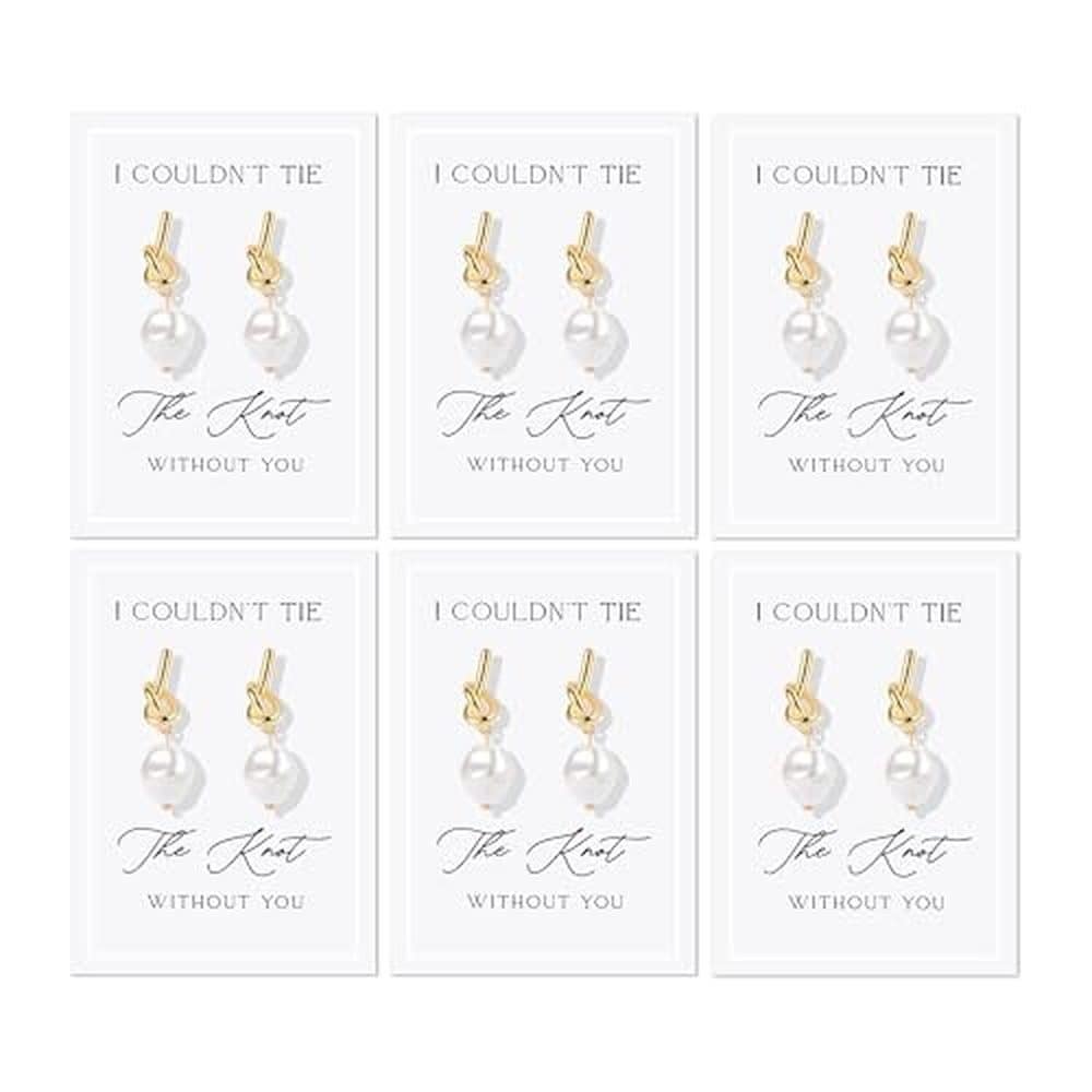 Six-Pair Pearl Knot Earring Set